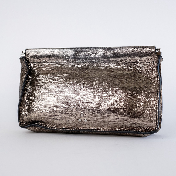 Jerome Dreyfuss Champagne Clic Clac Gold Clutch Women's $270 - Picture 10 of 15